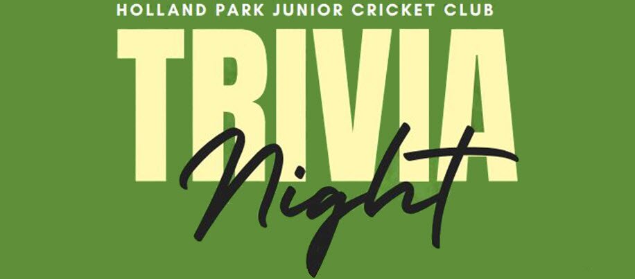 Holland Park Junior Cricket Club Trivia Night 2022
