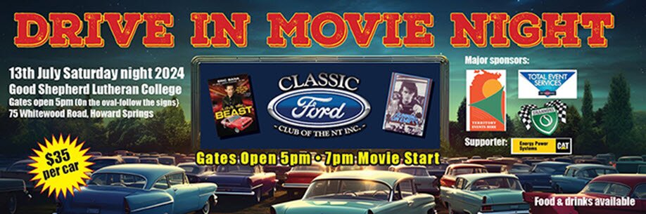 Classic Ford Club NT Drive-In Movie Night