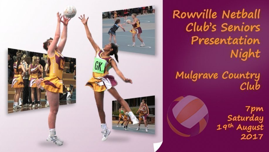 Rowville Netball Club's Seniors Presentation Night 2017